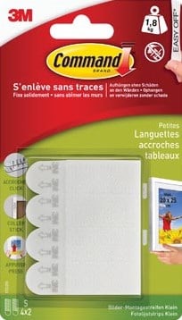 3M Command kleine vastklikstrips voor lichte lijsten 8  strips