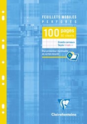 Clairefontaine ringbandinterieur Metric A4 9-gaatsperforatie los 100 bladzijden seyès