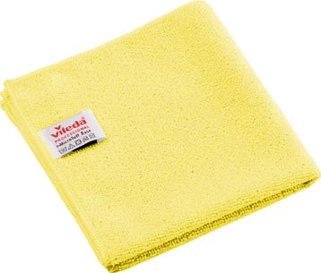 Vileda Professional r-MicroTuff Base microvezeldoek, pak van 5 stuks, geel