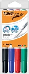 Whiteboard stiften Bic Velleda 1741 etui van 4 stuks assorti