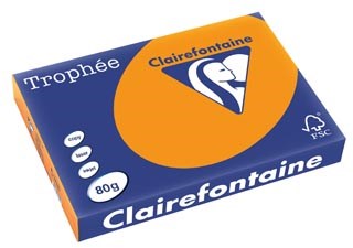 Clairefontaine Trophée Intens gekleurd papier A3 80gr 500 vel feloranje