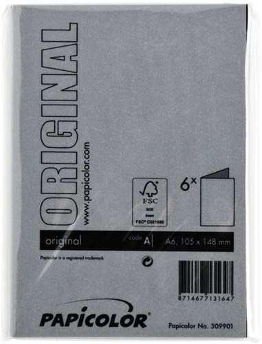 Correspondentiekaart Papicolor dubbel 105x148mm Ravenzwart-3