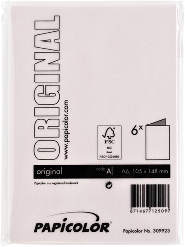 Correspondentiekaart Papicolor dubbel 105x148mm Lichtroze-3