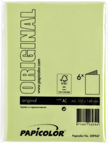 Correspondentiekaart Papicolor dubbel 105x148mm Appelgroen-3