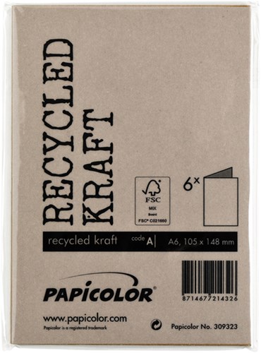 Correspondentiekaart Papicolor dubbel 105x148mm Bruin-3
