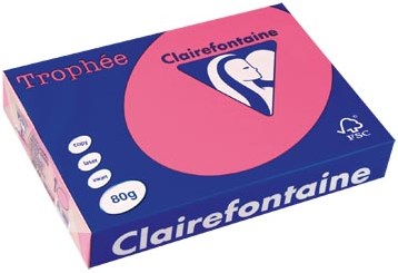 Gekleurd papier  A4  80 g  500 vel  fuchsia Clairefontaine Trophée Intens