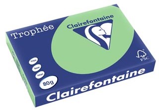 Clairefontaine Trophée Pastel gekleurd papier A3 80gr 500 vel natuurgroen