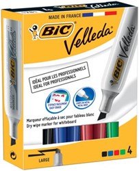 Whiteboard stiften Bic Velleda 1781 doos van 4 stuks assorti