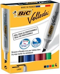 Whiteboard stiften Bic Velleda 1781 doos van 4 stuks assorti