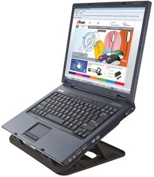 Laptop standaard Trust Cyclone Cool stand tot 16 laptops130-3