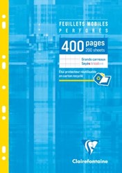 Clairefontaine ringbandinterieur Metric A4 9-gaatsperforatie los 400 bladzijden seyès