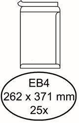 Akte Envelop 262x371mm zonder venster met plakstrip pak van 25 stuks