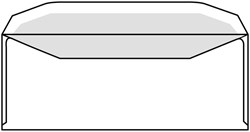 C5 Envelop met venster Iezzy wit doos van 500 stuks blauw 114 x 229 mm