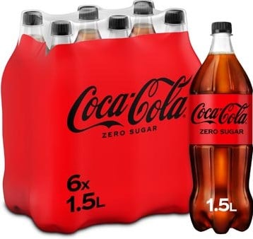 Coca Cola Zero frisdrank fles van 1,5 liter pak van 6 stuks