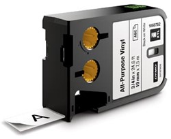 Dymo XTL tape 1868752 multifunctionele vinyltape 19mm zwart op wit