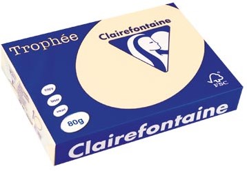 Clairefontaine Trophée gekleurd papier A4 80 g 500 vel ivoor
