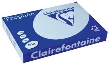 Gekleurd papier A3 azuurblauw Clairefontaine Trophée Pastel 80 gr 500 vel