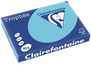 Clairefontaine Trophée Pastel  gekleurd papier  A3  80 g  500 vel  helblauw