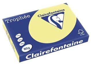 Clairefontaine gekleurd papier Trophée Pastel A3 80 g 500 vel citroengeel