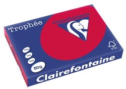 Clairefontaine Trophée Intens, gekleurd papier, A3, 80 g, 500 vel, kersenrood