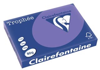 Gekleurd papier A3 violet 80 g, 500 vel Clairefontaine Trophée Intens