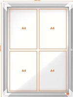 Informatiebord buiten 4x A4 Nobo 69,2 x 53,2 x 4,5cm-2