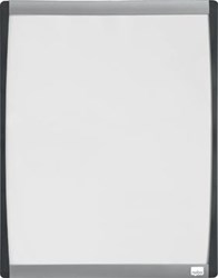 Mini Whiteboard Magnetisch 35.5x28cm Zwart en Zilver Nobo Gewelfd
