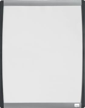 Mini Whiteboard Magnetisch 35.5x28cm Zwart en Zilver Nobo Gewelfd