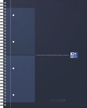 Collegeblok A4+ geruit 5mm blauw Oxford INTERNATIONAL Notebook Actie 30 jaar