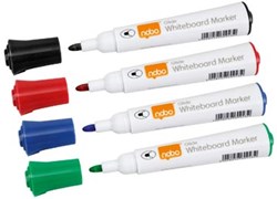Nobo Glide whiteboardmarker, ronde punt, pak van 10 stuks, geassorteerde kleuren