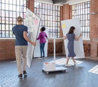 Nobo Move & Meet mobiel systeem met 2 whiteboard panelen, ft 180 x 90 cm-1
