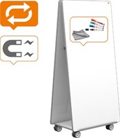 Nobo Move & Meet mobiel systeem met 2 whiteboard panelen, ft 180 x 90 cm-3