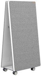 Nobo Move & Meet mobiel systeem met 2 whiteboard/memobord panelen 180 x 90 cm