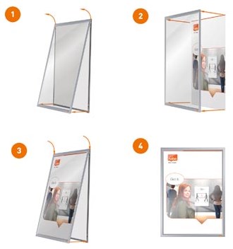 Nobo Impression clicklijst, ft A4, met geanodiseerd frame-3