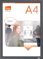 Nobo Impression clicklijst, ft A4, met grijs frame