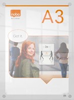 Informatiebord A3 wandgemonteerd Nobo Premium Plus acryl-2