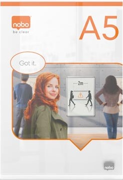 Infobord Nobo Premium Plus A5 acryl vrijstaand-2