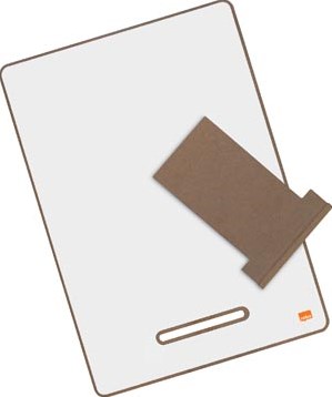 Mini whiteboard magnetisch met standaard A4 pak van 4 stuks Nobo-3