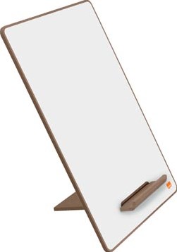 Mini whiteboard magnetisch met standaard A4 pak van 4 stuks Nobo