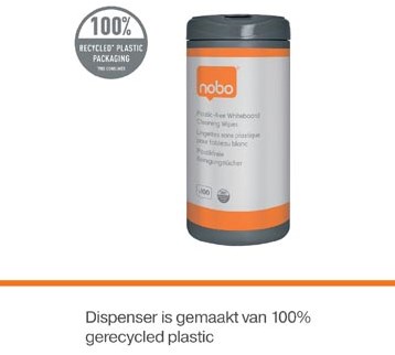 Nobo vochtige reinigingsdoekjes voor whiteboard, 100 stuks-3