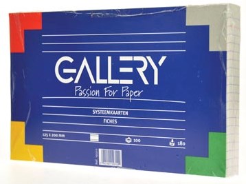 Class'ex witte systeemkaarten 180 g/m², ft 12,5 x 20 cm, gelijnd