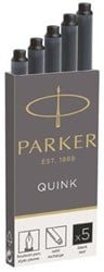 Parker Quink inktpatronen zwart doos met 5 stuks