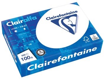 Clairefontaine Clairalfa presentatiepapier A4, 100 g, pak van 500 vel