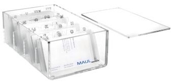 Maul acryl box voor visitekaartjes, ft 11,4 x 19 x 7 cm-3