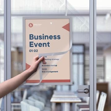 Europel zelfklevend kader ft A3, zilver, pak van 2 stuks-3