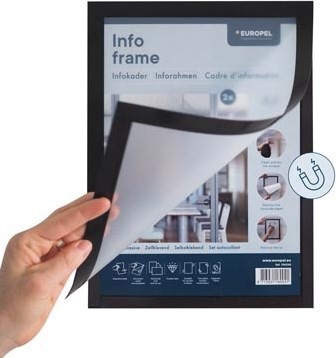 Europel zelfklevend kader ft A3, zwart, pak van 2 stuks-2