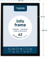 Europel zelfklevend kader ft A3, zwart, pak van 2 stuks-2