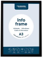 Europel zelfklevend kader ft A3, zwart, pak van 2 stuks