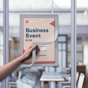 Europel zelfklevend kader ft A4, zilver, pak van 2 stuks-2