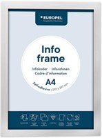 Europel zelfklevend kader ft A4, zilver, pak van 2 stuks